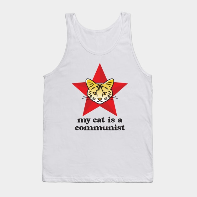 Tiger Cat My Cat Is A Communist Tank Top by Inogitna Designs